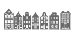 Amsterdamse Grachten pandjes decoratie ramen -