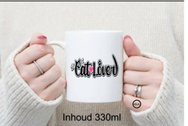 Bedrukte beker Catlover Kattenliefhebbers