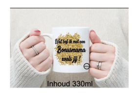 Bedrukte beker bonusmama