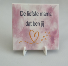Lief mama cadeau – bedrukte tegel voor Moederdag of verjaardag