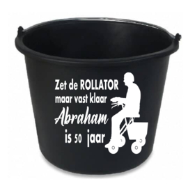 Emmer tekst zet de rollator maar klaar abraham is 50 jaar