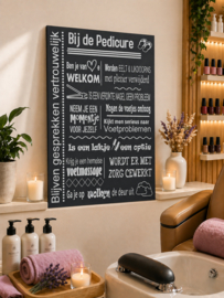 Spreukenbord  / tekstbord Pedicure