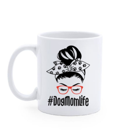 Bedrukte beker Dogmomlife - moeder - honden -