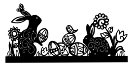 Raam sticker Pasen - Paashaas - eieren - Decoratief