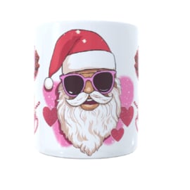 Bedrukte koffie beker kerst - christmas - pink - kerstman - roze -