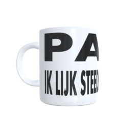 Koffie beker - thee mok - tekst - quote - ik lijk steeds meer op jou - geschenk - papa -
