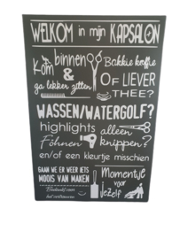 Tekstbord Kapsalon