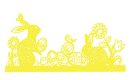 Raam sticker Pasen - Paashaas - eieren - Decoratief