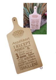 Serveer / snij / boord plank Gegraveerd Appeltaart