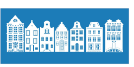 Amsterdamse Grachten pandjes decoratie ramen -