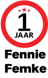 Raamsticker voor verjaardag