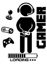 Muursticker Game - Gamer - Loading - complete set - Wall-art - Decoratief