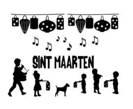 Raam sticker sint maarten  - vrolijk - 11 november