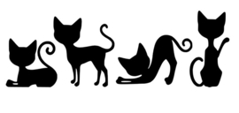Raam stickers Gluur Katten - Poezen - Dieren - Peeking Cats - Keukenraam