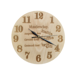 Houten Klok Moeder -Mama - Moederdag - Verjaardag