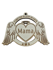 Houten  kerst ornament  Mama