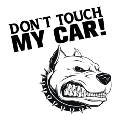 Auto sticker raamsticker Don`t touch my car