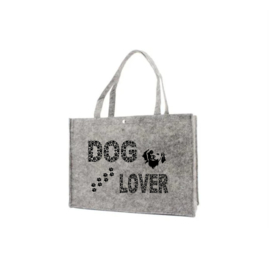 Bedrukte vilten tas Dog Lover - Looster-art@design