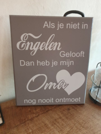 Tekstbord  als je niet in engelen gelooft