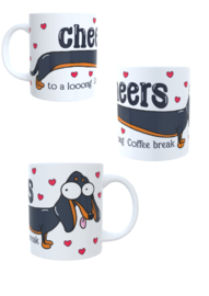 koffie - thee mok - beker cheers to a loong coffee break afbeelding