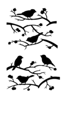 Raamdecoratie Vogels op meerdere takken - Vrolijk - Muur - Wall Art