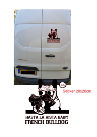 Gangster Auto raam sticker Americaanse  Franse Bulldog