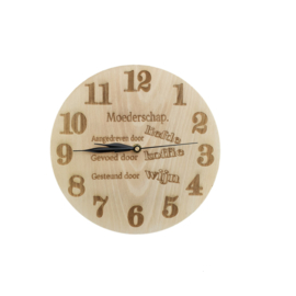 Houten Klok Moeder -Mama - Moederdag - Verjaardag