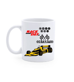 Bedrukte beker race day - formule 1 - start - pittstop - Racen