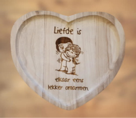 Houten hart Liefde is