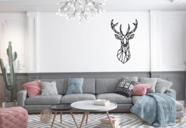 Origami muursticker hert Deer Woonkamer Decoratief Wall art Woonkamer Muur Decoratie Wand sticker 35x60 cm