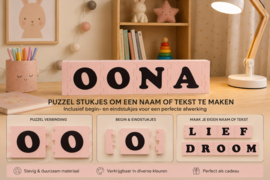 Gepersonaliseerde Puzzelstukjes met Uitneembare Letters