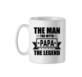 Bedrukte beker The Man Papa - The legend - Vaderdag