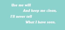 Muursticker toilet Us  me will - Wall-art wc  80x30 cm