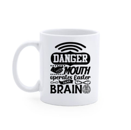 Bedrukte beker  danger mouth  - koffie - thee mok - collega - gein