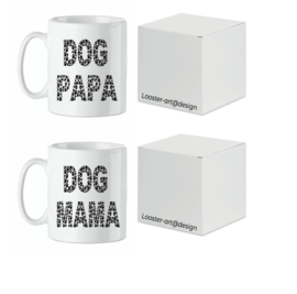 Set van 2 Bekers Dog Mama en Dog Papa - Verjaardag - moederdag - Vaderdag Looster-art&design