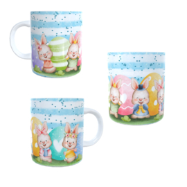 Bedrukte beker - mok - pasen - feest - geschenk - paaseieren