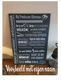 Tekstbord Pedicure salon