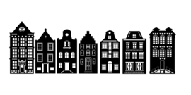 Amsterdamse Grachten pandjes decoratie ramen -