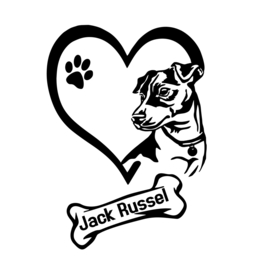 Auto - raam sticker  Jack Russel