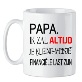 Koffie beker - thee mok  papa ik zal altijd