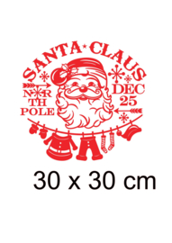 Raamsticker rond voor de kerstdagen