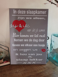 Testbord  in deze slaapkamer