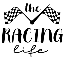 Auto raamsticker The racing life - muursticker - raamsticker