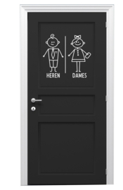 Wc - Toilet -  Quote deursticker Heren - Dames - Horeca -