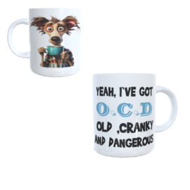 Grappige beker Yeah I`ve got O.C.D