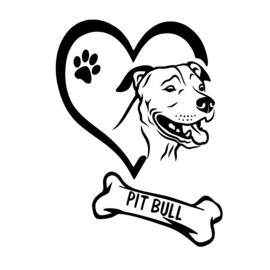 Auto raam  sticker Pit bull