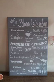 Tekstbord  Schoonheidssalon