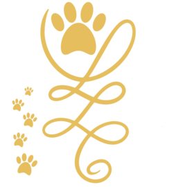 Auto - raam - bumper - sticker honden - katten pootjes met swirl