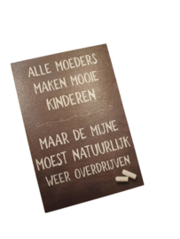 Houten kaart  Mama - Moeder  - Moederdag -  - Verjaardag - Geschenk