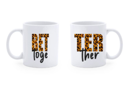 Bedrukte Beker 2 stuks Better together - Samenwonen - Huwelijk